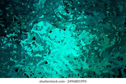 Dark Green vector elegant pattern with leaves, branches. Illustration with doodles on abstract template. Brand new design for your business.