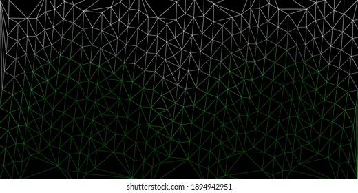 Diseño poligonal geométrico vectorial verde oscuro. Ilustración abstracta con triángulos de gradiente elegantes. Diseño moderno para tus aplicaciones.