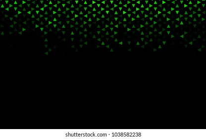 Dark Green vector geometric simple minimalistic background, which consist of triangles on white background. Triangular pattern with gradient for your business design. 