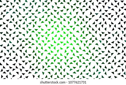 Dark Green vector geometric simple minimalistic background, which consist of triangles on white background. Triangular pattern with gradient for your business design. 