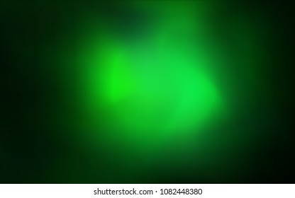 Dark Green vector glossy abstract cover. Colorful illustration in abstract style with gradient. Brand-new style for your business design.