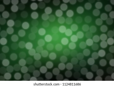 Dark Green vector glossy abstract template. A completely new color illustration in a bokeh style. The best blurred design for your business.