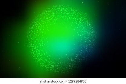 Dark Green vector glossy abstract backdrop. Glitter abstract illustration with gradient design. New design for your business.