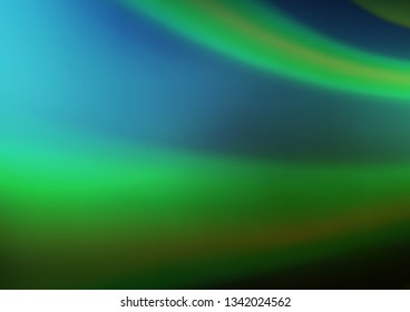Dark Green vector glossy abstract template. Colorful abstract illustration with gradient. The best blurred design for your business.