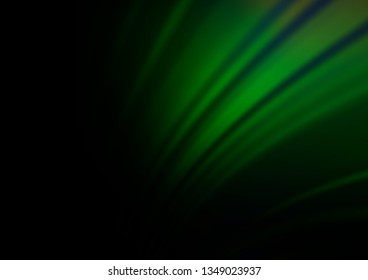 Dark Green vector glossy abstract template. Creative illustration in halftone style with gradient. A completely new design for your business.