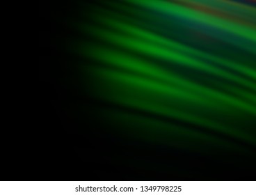 Dark Green vector glossy abstract background. Colorful illustration in abstract style with gradient. Brand new design for your business.