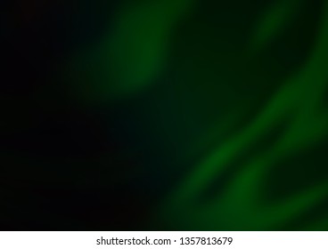 Dark Green vector glossy abstract template. A vague abstract illustration with gradient. The background for your creative designs.