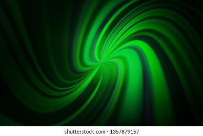 Dark Green vector glossy abstract backdrop. Glitter abstract illustration with gradient design. Background for designs.