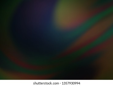 Dark Green vector glossy abstract template. Creative illustration in halftone style with gradient. The best blurred design for your business.