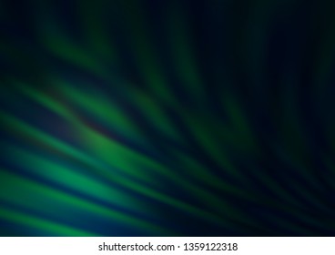 Dark Green vector glossy abstract template. A vague abstract illustration with gradient. The template can be used for your brand book.