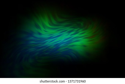 Dark Green vector glossy abstract backdrop. Colorful illustration in abstract style with gradient. Background for designs.