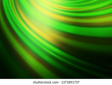 Dark Green vector glossy abstract background. Creative illustration in halftone style with gradient. A completely new template for your design.