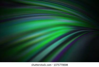 Dark Green vector glossy abstract background. Creative illustration in halftone style with gradient. Background for designs.