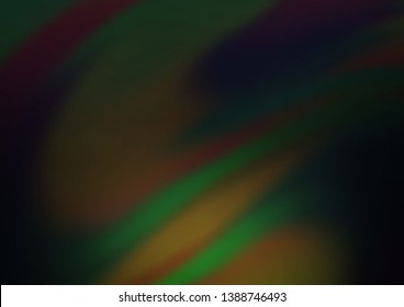 Dark Green vector glossy abstract template. Glitter abstract illustration with an elegant design. The elegant pattern for brand book.