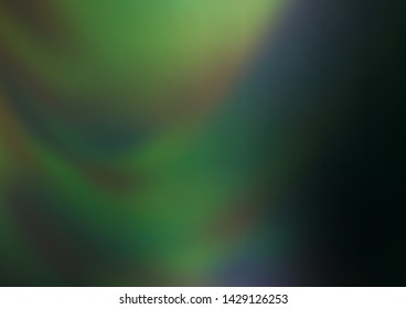 Dark Green vector glossy abstract template. Creative illustration in halftone style with gradient. A completely new design for your business.