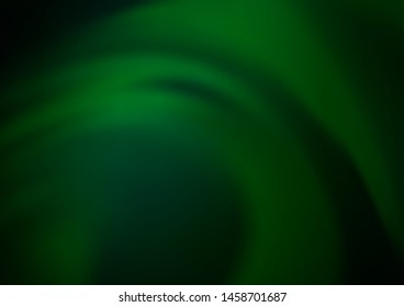 Dark Green vector glossy abstract template. Colorful abstract illustration with gradient. The background for your creative designs.