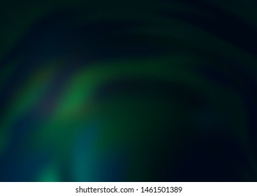 Dark Green vector glossy abstract template. An elegant bright illustration with gradient. The best blurred design for your business.