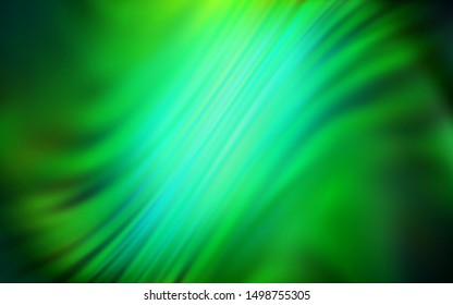 Dark Green vector glossy abstract layout. Abstract colorful illustration with gradient. New way of your design.