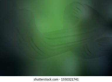 Dark Green vector glossy abstract background. Glitter abstract illustration with gradient design. Background for designs.
