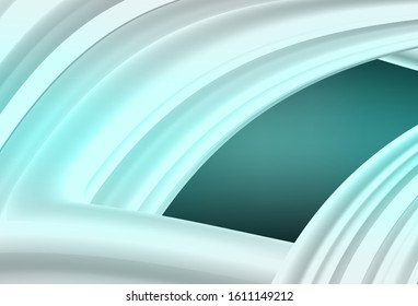 Dark Green vector glossy abstract background. A completely new colored illustration in blur style. The best blurred design for your business.