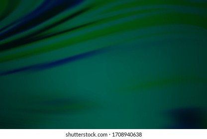 Dark Green vector glossy abstract backdrop. Colorful abstract illustration with gradient. Background for designs.