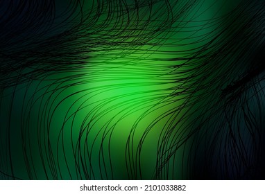 Dark Green vector glossy abstract layout. A completely new colored illustration in blur style. Completely new design for your business.