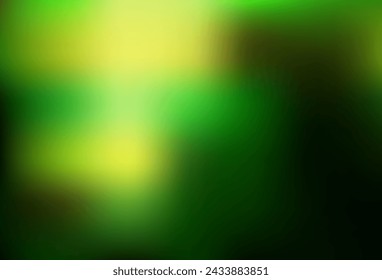 Dark Green vector glossy abstract template. A completely new color illustration in a bokeh style. Brand new template for your design.
