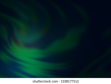 Dark Green vector glossy bokeh pattern. A completely new color illustration in a bokeh style. Brand new design for your business.