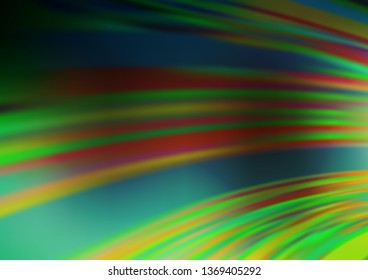 Dark Green vector glossy bokeh pattern. Colorful illustration in abstract style with gradient. The background for your creative designs.