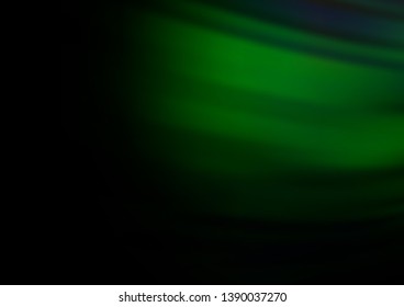 Dark Green vector glossy bokeh pattern. Colorful illustration in blurry style with gradient. The blurred design can be used for your web site.