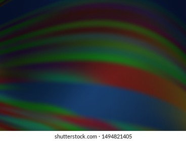 Dark Green vector glossy bokeh pattern. Colorful illustration in abstract style with gradient. Brand new style for your business design.
