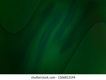 Dark Green vector glossy bokeh pattern. A completely new color illustration in a bokeh style. The blurred design can be used for your web site.
