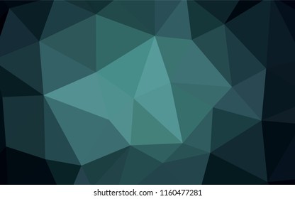 Dark Green vector gradient triangles texture. Shining colorful illustration with triangles. A new texture for your web site.