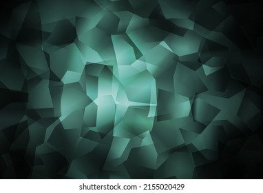 Dark Green vector gradient triangles texture. Colorful illustration in abstract style with triangles. A completely new design for your leaflet.
