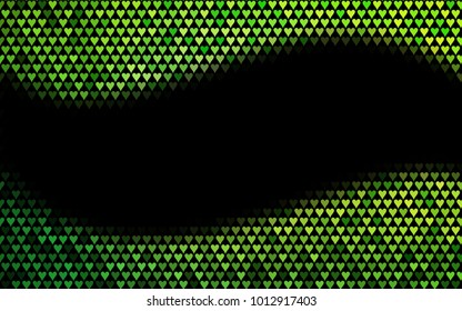Dark Green vector greeting Card Happy Valentine's Day. Pattern with isolated hearts on the white background. Colored illustration for your banner, website, advert.