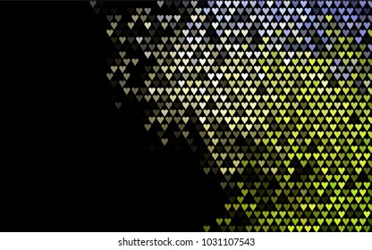 Dark Green vector greeting Card Happy Valentine's Day. Pattern with isolated hearts on the white background. Colored illustration for your banner, website, advert.