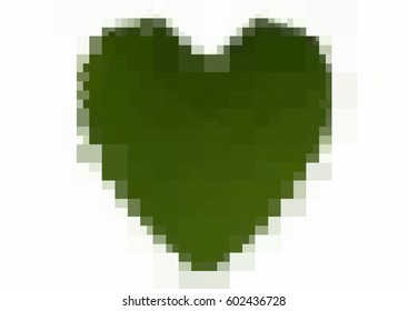 Dark Green vector greeting Card Happy Valentine's Day. Lettering with hearts on the white polygonal background. Colored rectangular illustration for your business.