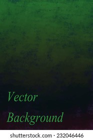 Dark green vector grunge background with space for text or image