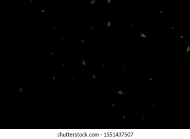 Dark Green vector hand painted texture. An elegant bright illustration with leaves in Natural style. New template for your business design.