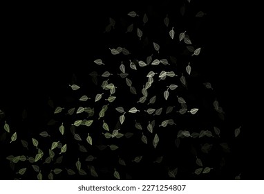 Dark Green vector hand painted texture. Decorative illustration with abstract colorful leaves. New template for your business design.