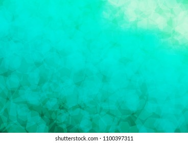 Dark Green vector hexagon mosaic pattern. A completely new color illustration in a vague style. A completely new template for your business design.