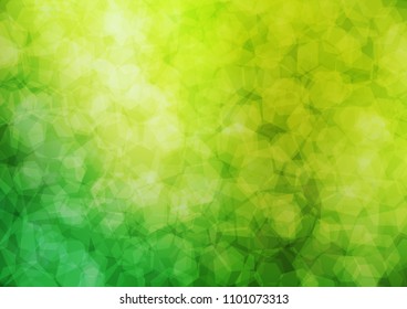 Dark Green vector hexagon mosaic pattern. Geometric illustration in Origami style with gradient.  The best hexagonal design for your business.
