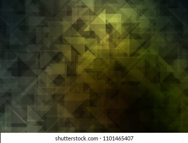Dark Green vector hexagon mosaic triangle mosaic. Modern geometrical abstract illustration with gradient. A completely new template for your business design.
