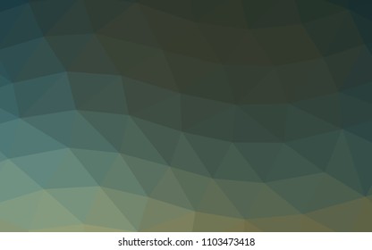 Dark Green vector hexagon mosaic triangle mosaic. Shining colored illustration in a Brand new style. The elegant pattern can be used as part of a brand book.