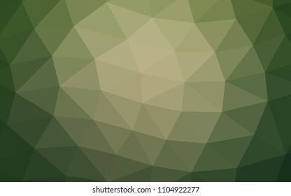 Dark Green vector hexagon mosaic triangle mosaic. A vague abstract illustration with gradient. The completely new template can be used for your brand book.