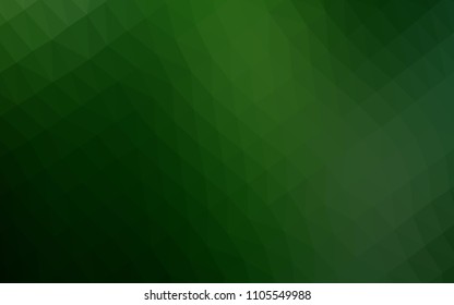 Dark Green vector hexagon mosaic texture. A vague abstract illustration with gradient. Brand new style for your business design.