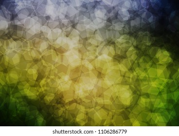 Dark Green vector hexagon mosaic background. Shining illustration, which consist of hexagons. The completely new template can be used for your brand book.