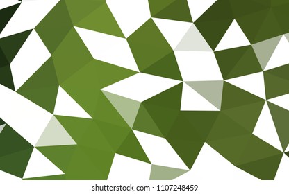 Dark Green vector hexagon mosaic triangle mosaic. Geometric illustration with gradient.  A completely new design for your business.
