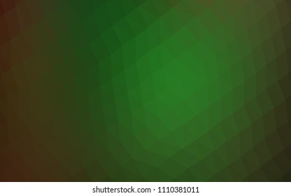 Dark Green vector hexagon mosaic cover. Creative illustration in halftone style with gradient. The completely new template can be used for your brand book.