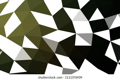 Dark Green vector hexagon mosaic triangle mosaic. Colorful abstract illustration with gradient. The elegant pattern can be used as part of a brand book.